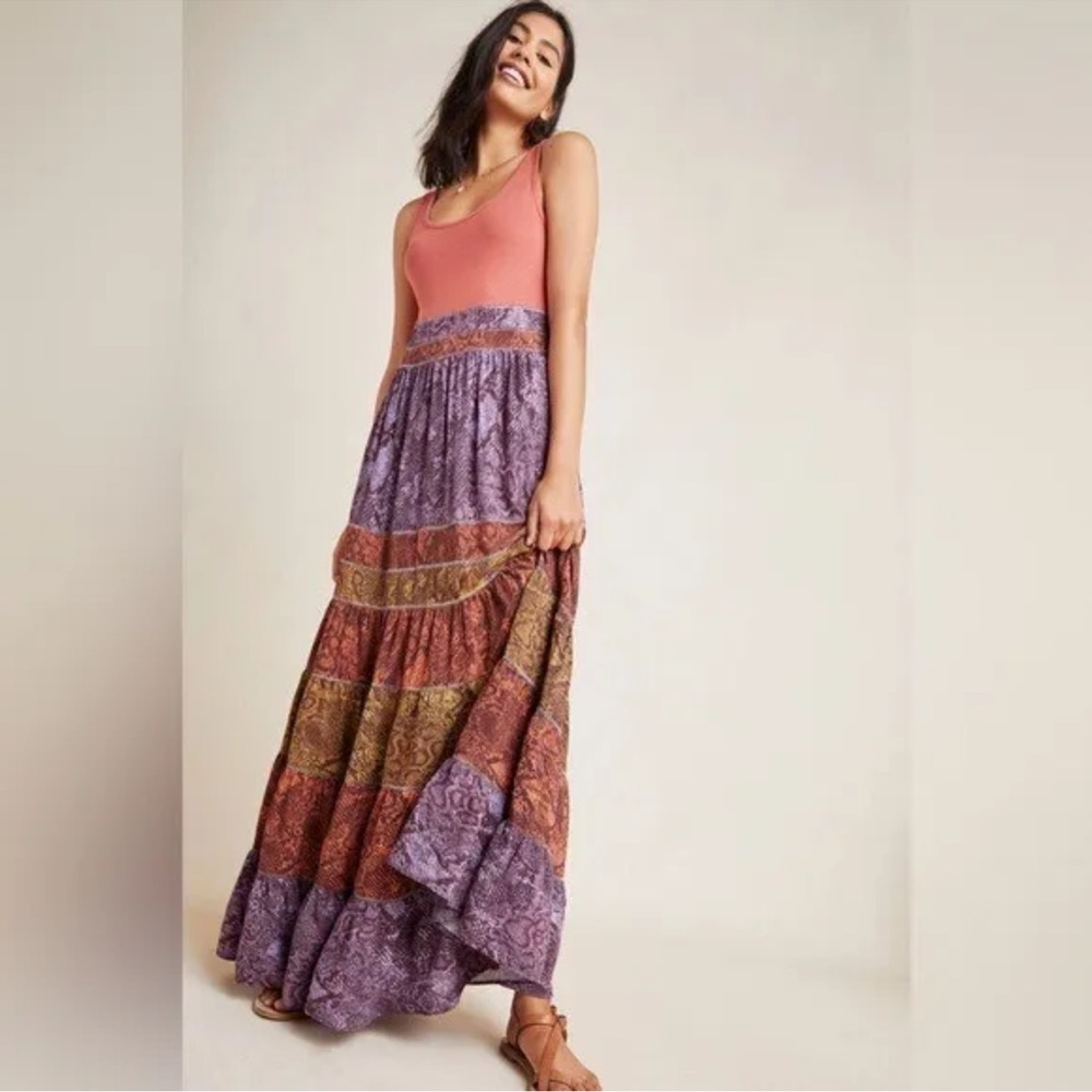 Anthropologie Multicolor Maxi Dress